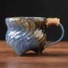 Vintage Gradient Irregular Thread Ceramic Mug Vintage Tie Coffee Cup Birthday Gift Breakfast Oat Milk Cup Office Mug Home Decor