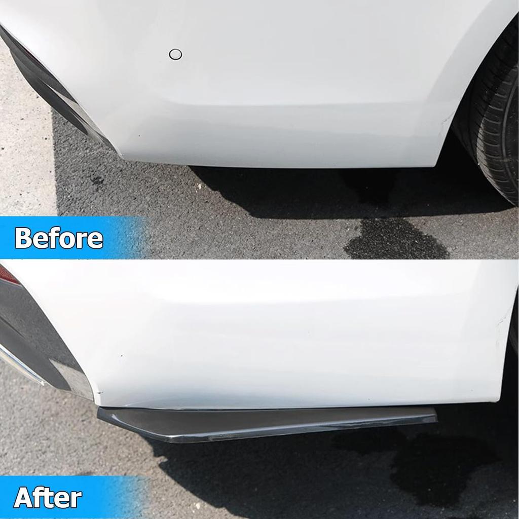 Mandark 2 Car Rear Bumper Diffuser Fins Scratch-resistant Vehicle Rear Lip Diffuser Canard Protector Universal Front Bumper and Side Skirt Kit,