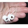 1Pair Sterling Toilet Paper Roll Earrings Hook Ear Wire Polymer Clay Handmade