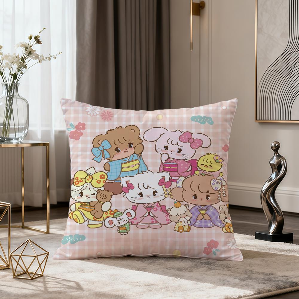 

cartoon fun art pink Kawaii MMikko Cute soft Comfort Pillowcase for Sofa nap Living Room party Home pet Decor Pillowcover 30x30CM(12x12in)