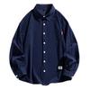 Camisa de Talla Grande, Camisa Holgada y a la Moda de Manga Larga, Pana para Hombre