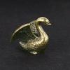 Creative Small Home Decor Solid Brass Swan Small Statue Vintage Antique Animal Figurines Office Desktop Ornament Tea Crafts