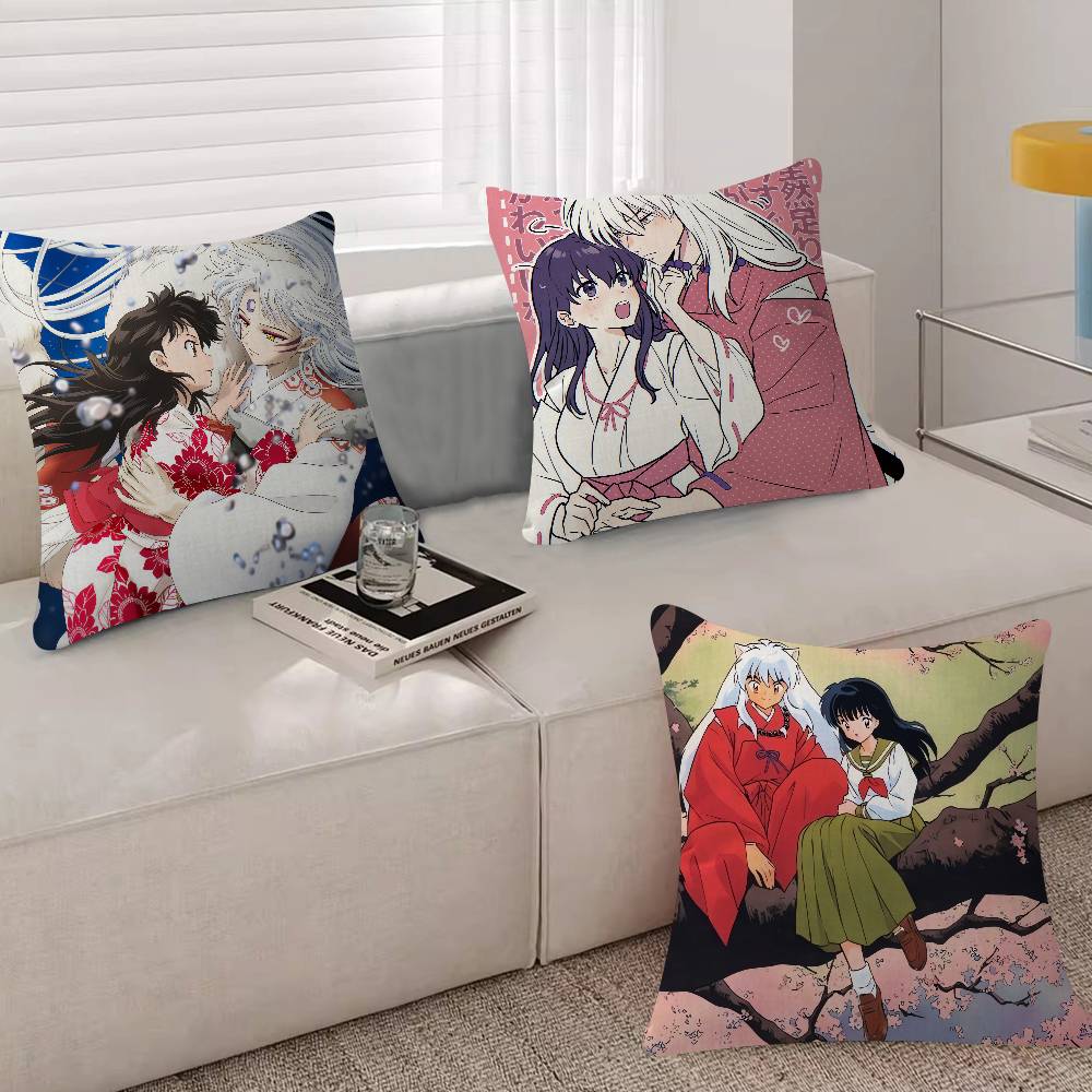 Japanese Anime Inuyasha Pillowcase Toon Gift Cushion Cover Bedroom Home Sofa Chair Seat Decor Pillow Case