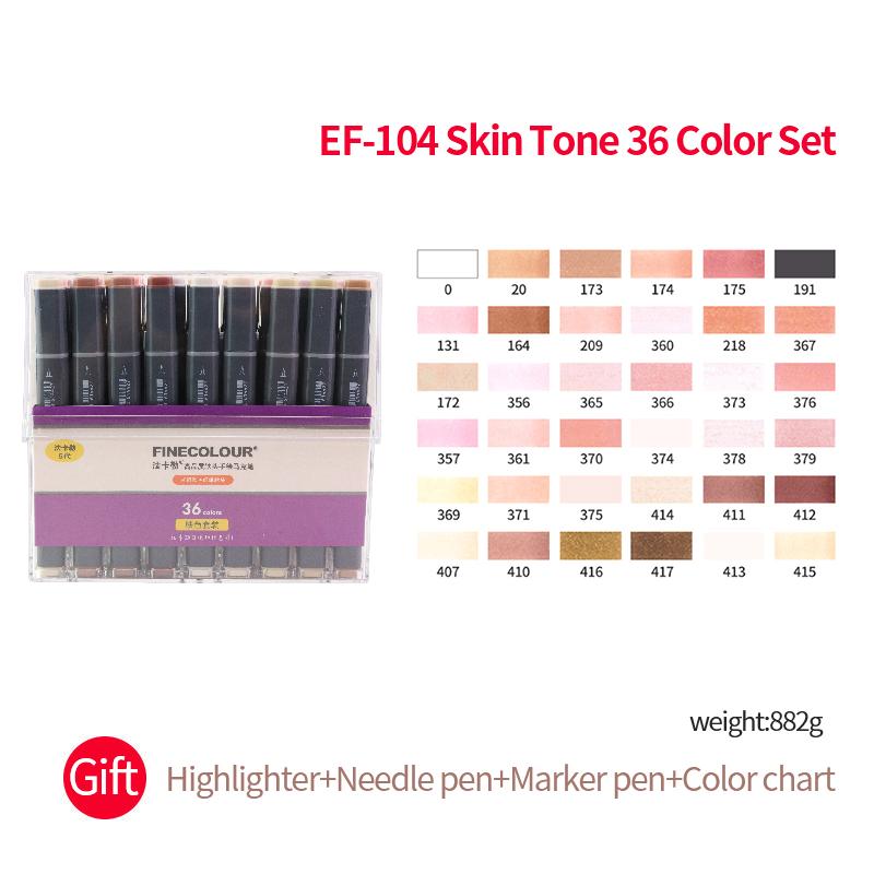 EF104 Double-Head Alcohol Marker Pens Sketch Design Marker Brush Pen Beginner Manga Graphic Drawing Art Supplies