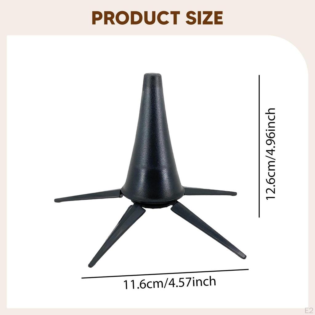 Clarinet Stand Folding Lightweight Space Saving 5 Leg Stable Sturdy Base Black Quick Setup