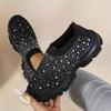 Fashion Women Sneakers Breathable Knitted Non Slip Casual Walking Shoes Woman Comfortable Soft Bottom Loafers Flats