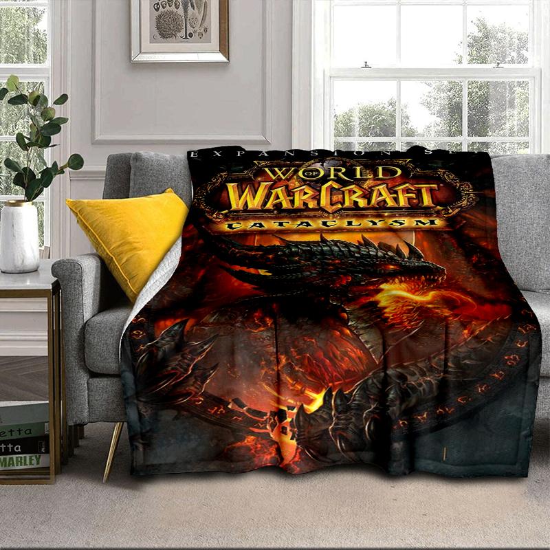 Warcraft game Blanket Flannel Blanket for bed, sofa, Camping, Hiking, Picnic Essentials, gift for family Fan gifts