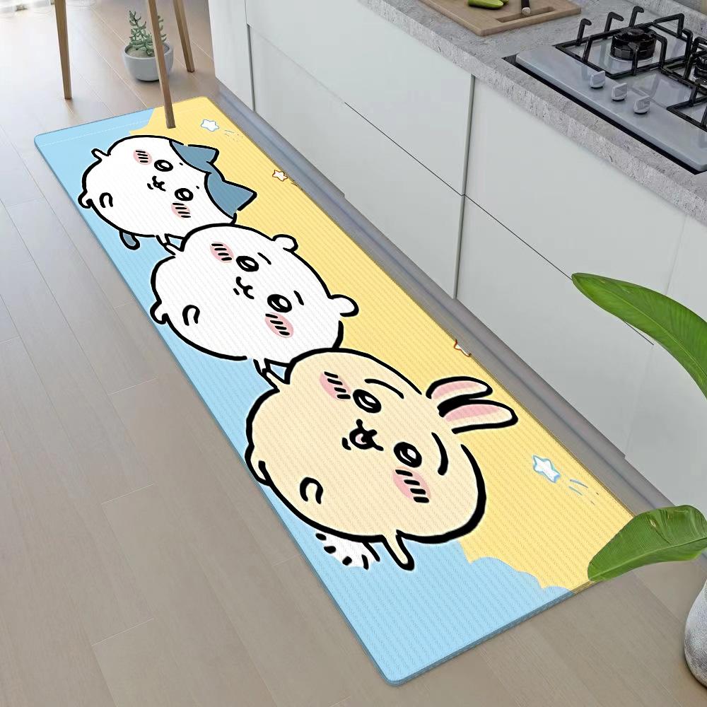 Entrance Front Door Doormat Anime Chiikawas Non-slip Kitchen Rug Living Room Rugs Balcony Bathroom Foot Mat Floor Mats Carpet