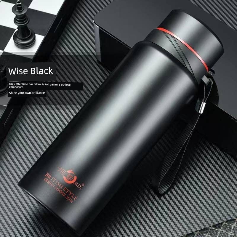 304 Stainless Steel Large-Capacity Thermos Cup, Smart Portable Outdoor Fitness Business Tea Cup, Sports Water Bottle