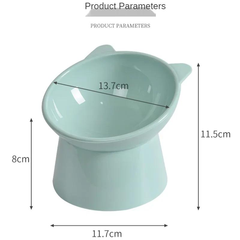 Tall Cat Bowl Dog Anti-dumping 45°Neck Guard Cat Pet Water Bowl Binaural Pet Feeding Cup Pet Feeding Bowl
