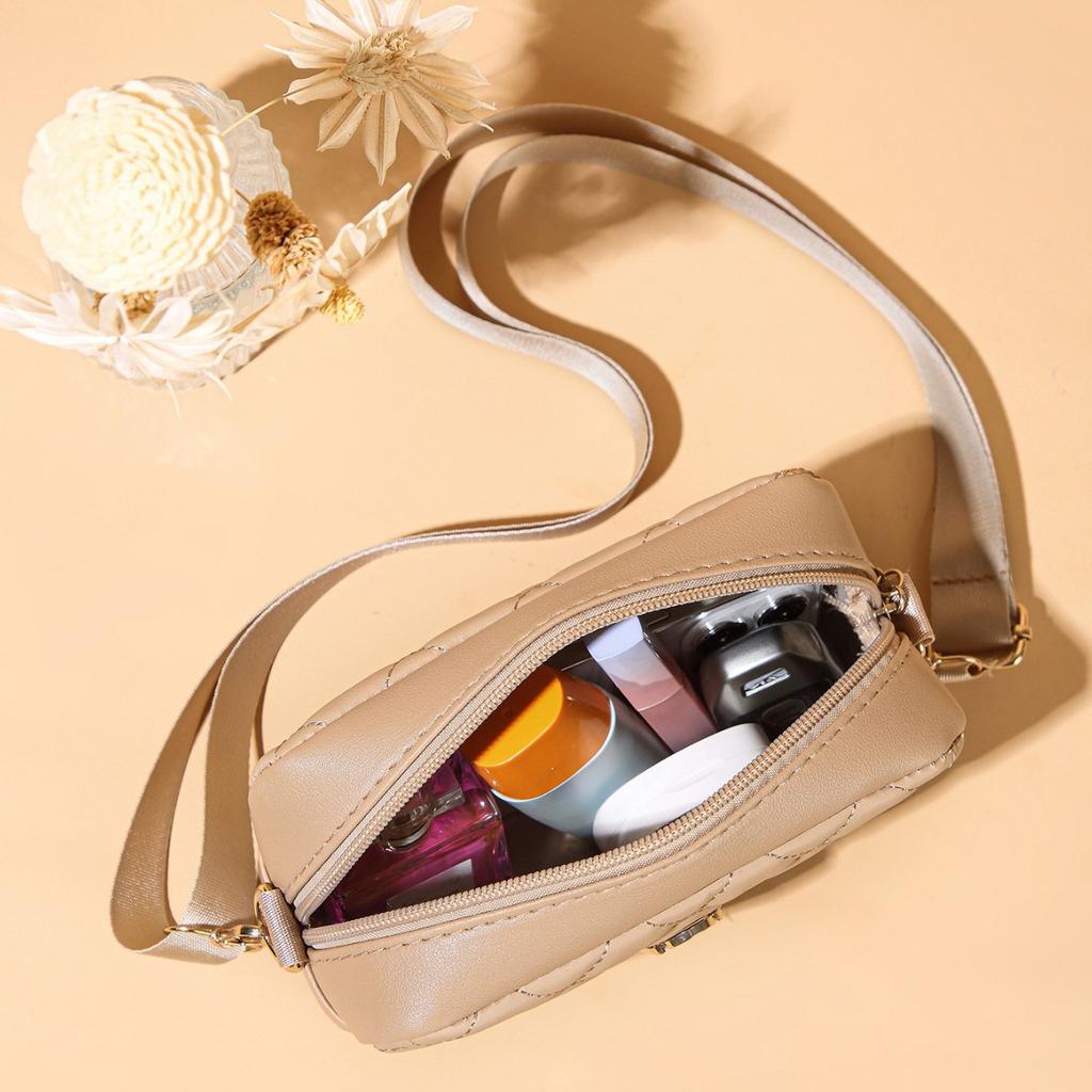 New Camera Bag Diamond Single Shoulder Oblique Span Fashionable Versatile Simple Bag Women