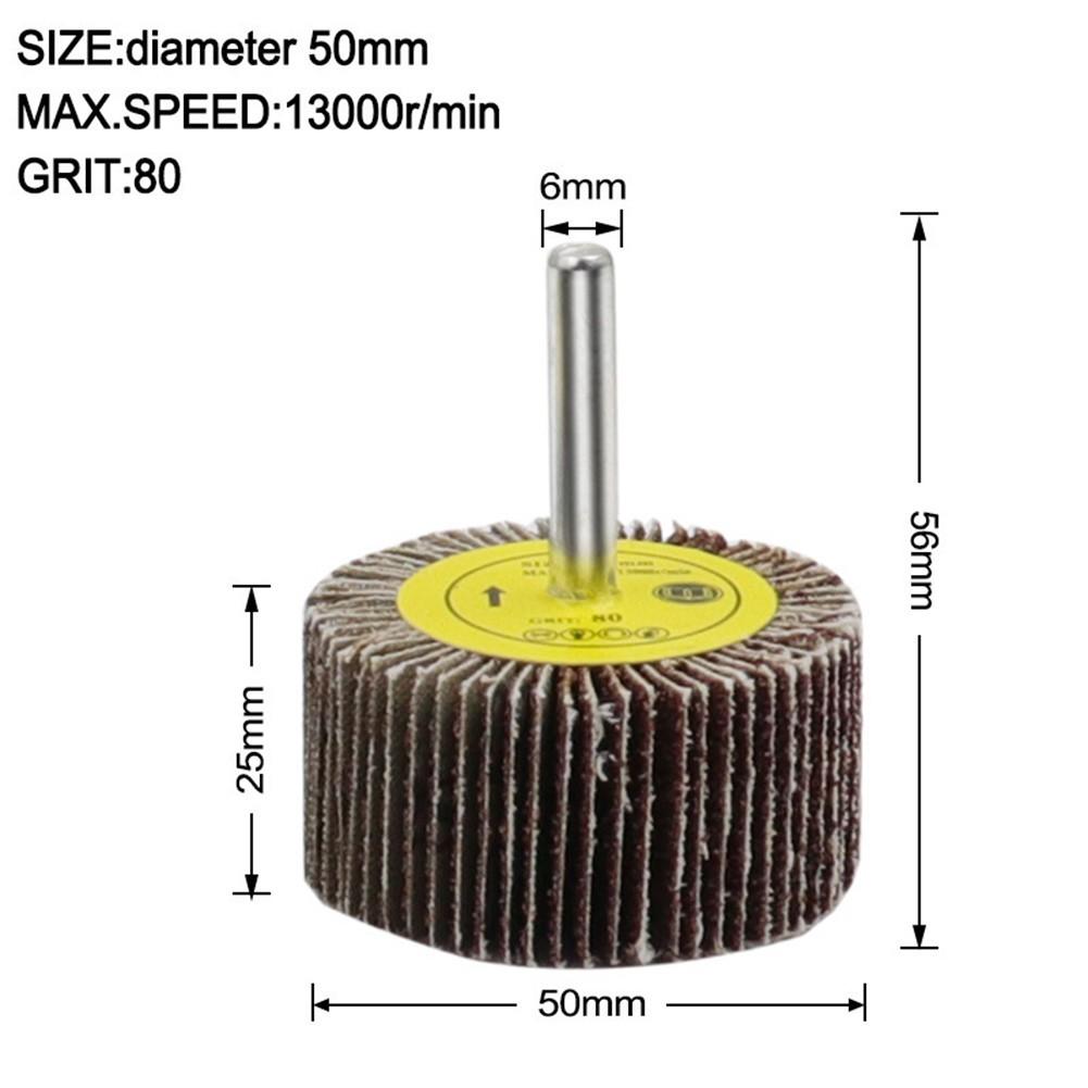 Long lasting Emery Cloth Sanding Flap Wheel 80 Grit 1680mm x 6mm Shank