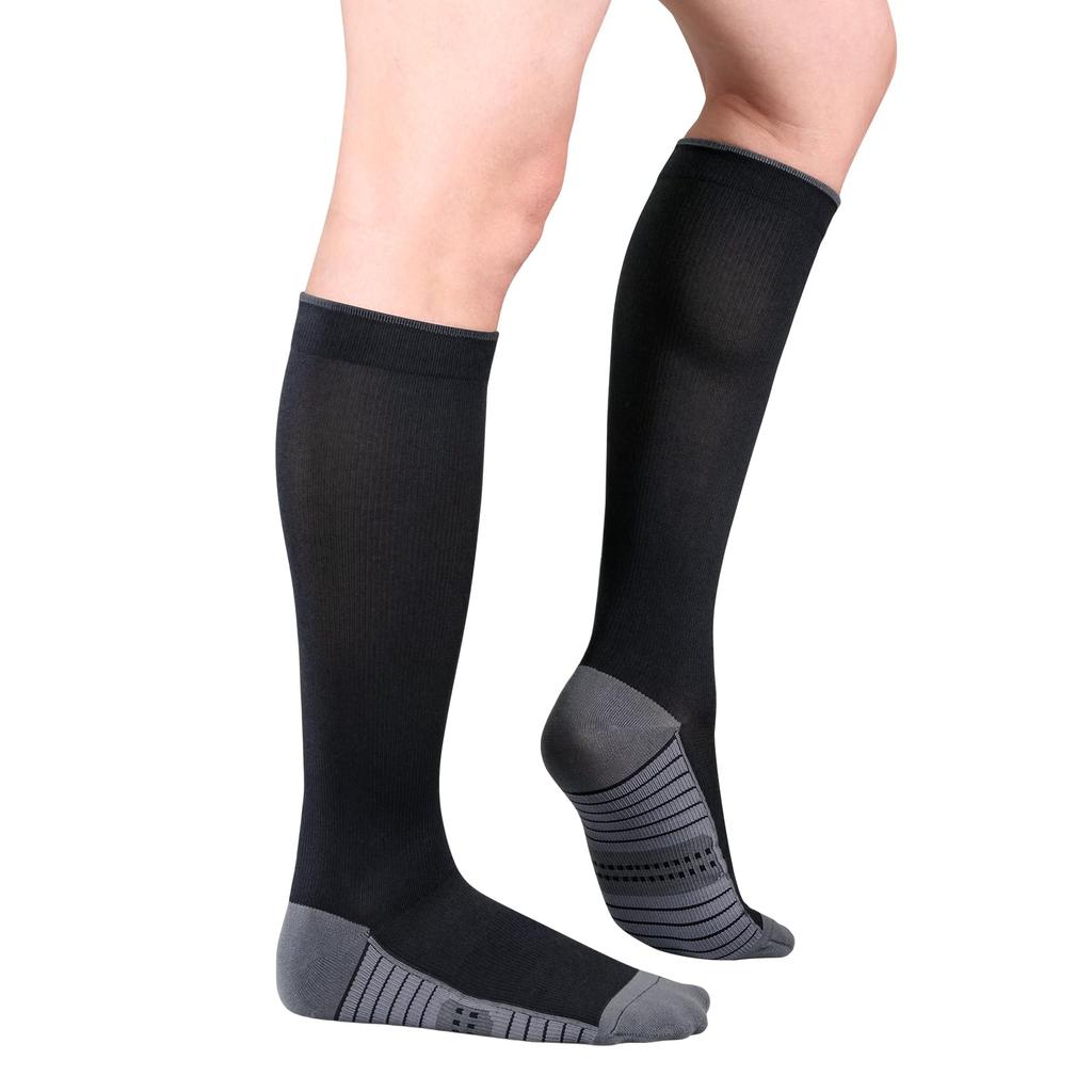 YUEDGE Compression Calf For Standing Work and Sizes Women's Socks, Support, Quick-Drying, Moisture-Wicking, Sports, 5-Pair Set, 23-26cm