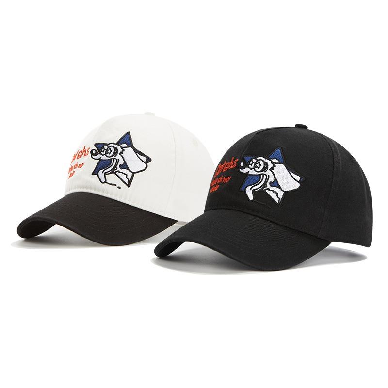 Jin Taiheng Dog Embroidery Baseball Cap Spring and Summer Outdoor Casual Versatile Cap Soft Top Shows Small Face