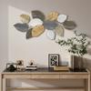 Metal Wall Art, Modern Hanging Wall Decor with Unique Leaf Design for Living Room Bedroom Entryway
