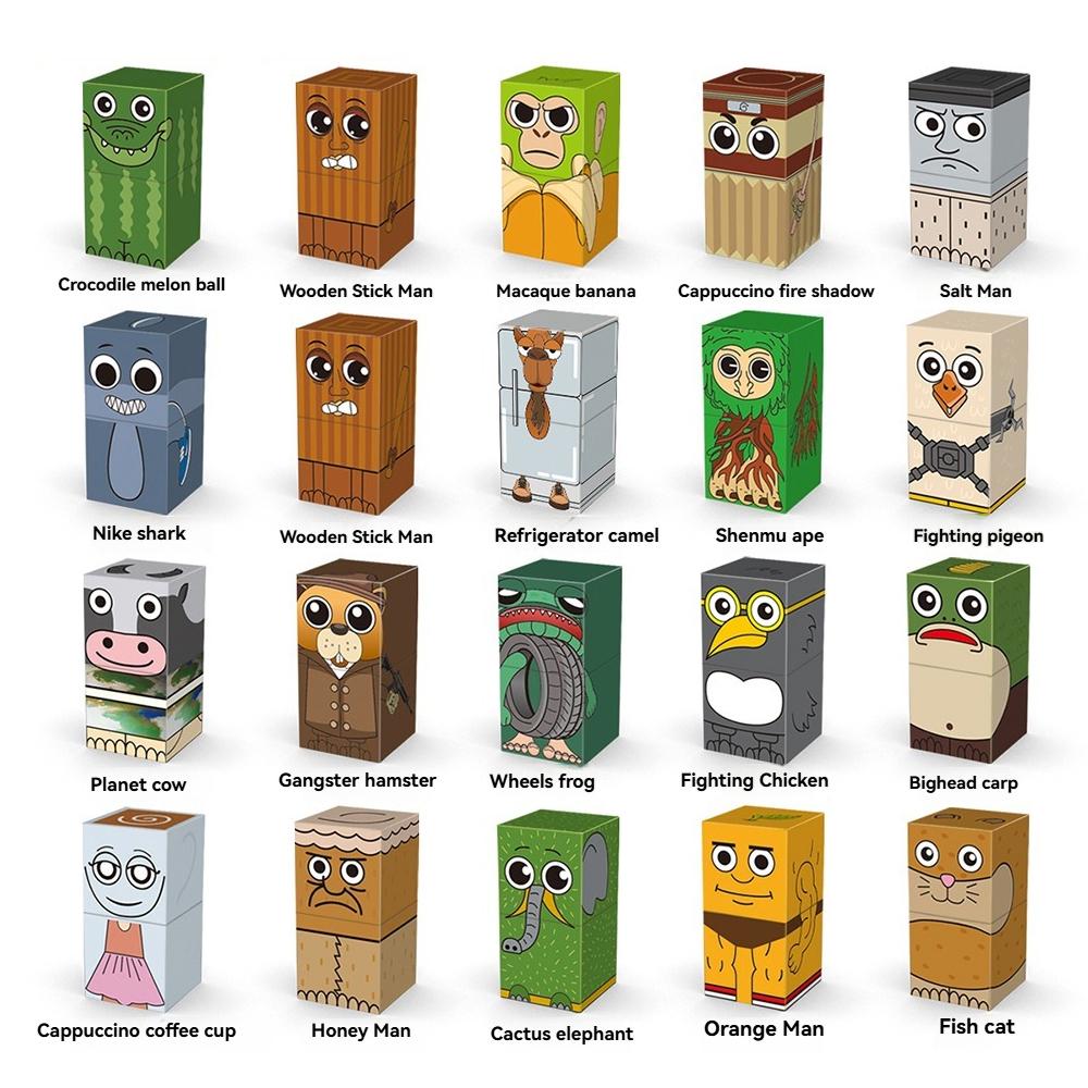 Non-Toxic Tungtungtungsahur Figure Building Fun Educational Ai Character Magnetic Blocks Set Diy Bricks Creative Stem Toys Kids Gift