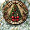 Vintage Christmas Tree Metal Wall Decor Iron Tin Sign Farmhouse Holiday Plaque