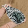 Natural Green Rice Jasper Gemstone Pendant 925 Sterling Silver Jewelry For Girls