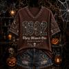 Women's Halloween Printed V-Neck Short Sleeve T-Shirt Casual Top