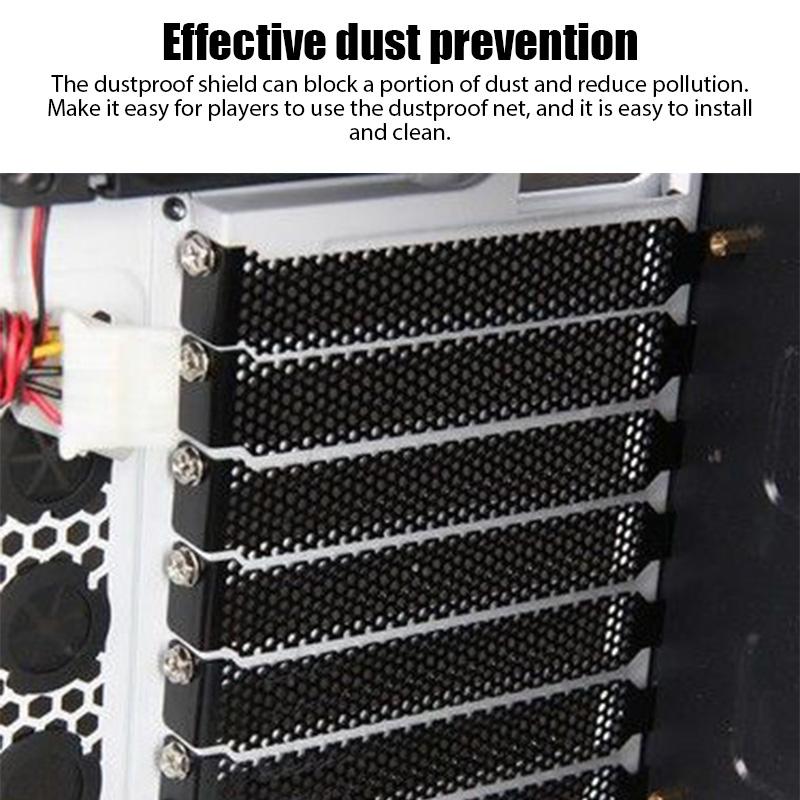 5 Stück 121x19x0.05mm PC Gehäuse PCI Erweiterungsslot Rückplattenabdeckung Staubfilter Hartstahl Blindplatte mit Schrauben Gehäuse Lüfter Staubfilter