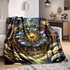 1pc Astrology Wheel Blanket Lightweight Flannel Blanket Throw Blanket For Sofa, Bed, Travel, Camping, Livingroom, Office, Couch, Chair, And Bed Yy2510