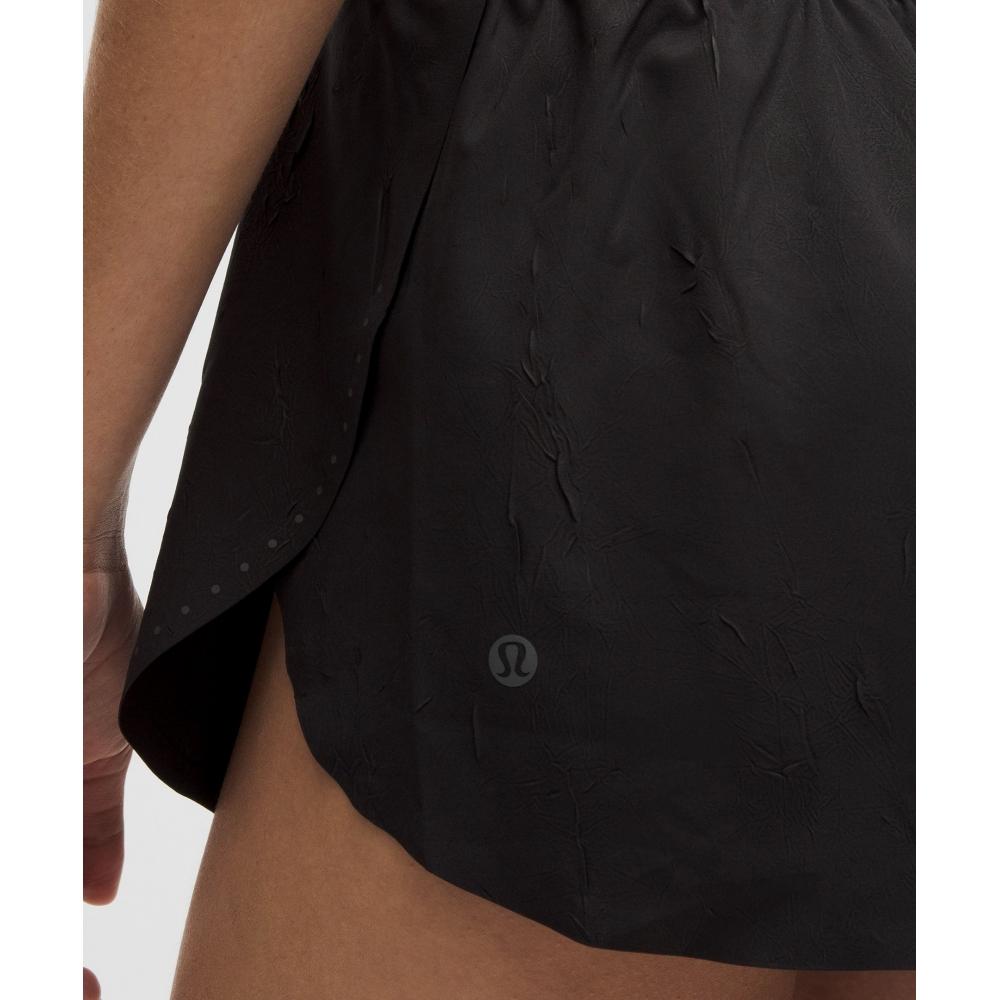 Lululemon Fast And Free High Rise Split Short 3   Crinkle Black