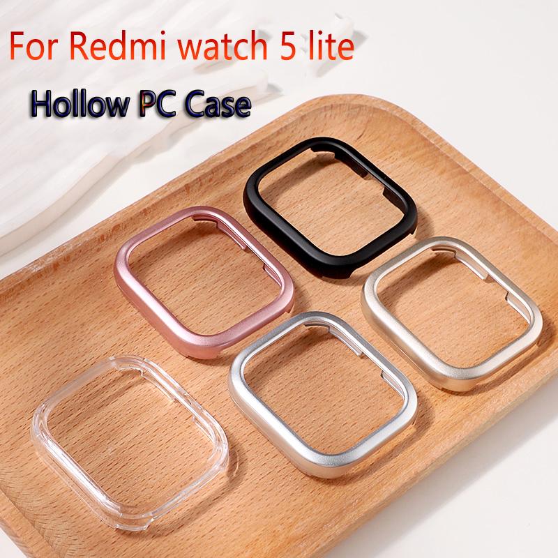 Hollow PC Case For Xiaomi Redmi Watch 5 Lite accessories All-around hard Bumper Frame shell Cover For Redmi Watch5 Lite cases