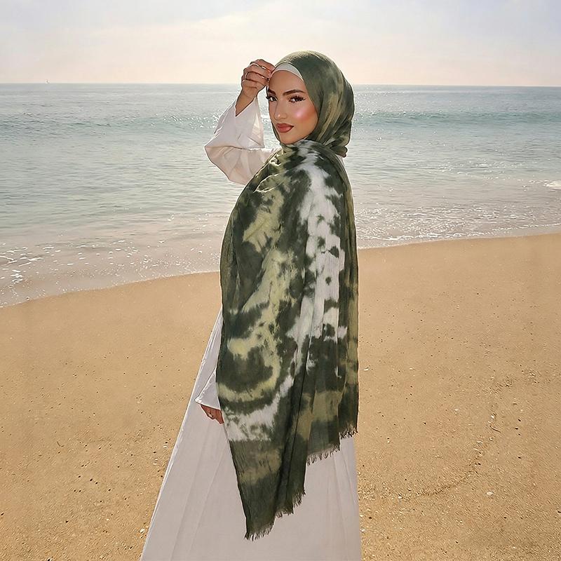 Watercolour Floral Printed Modal Breathable Lightweight Soft Modal Muslim Hijab Women Shawl Hijab Headband Scarves Ramadan