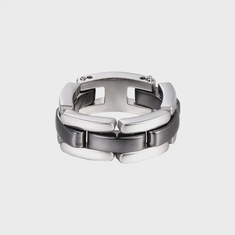 Paarringe aus Keramik und Titanstahl im koreanischen Stil – Unisex-Design in Europa und Amerika