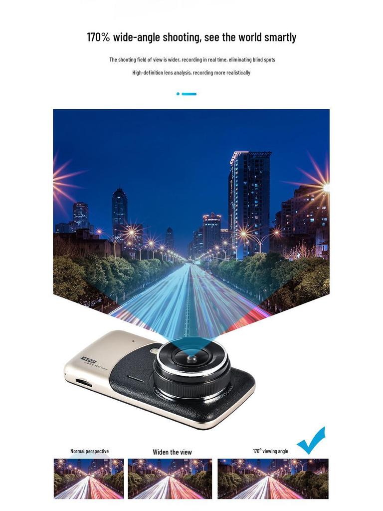 New Cross-Border Metal Dual Lens Dash Cam HD 1080p with Front and Rear Cameras