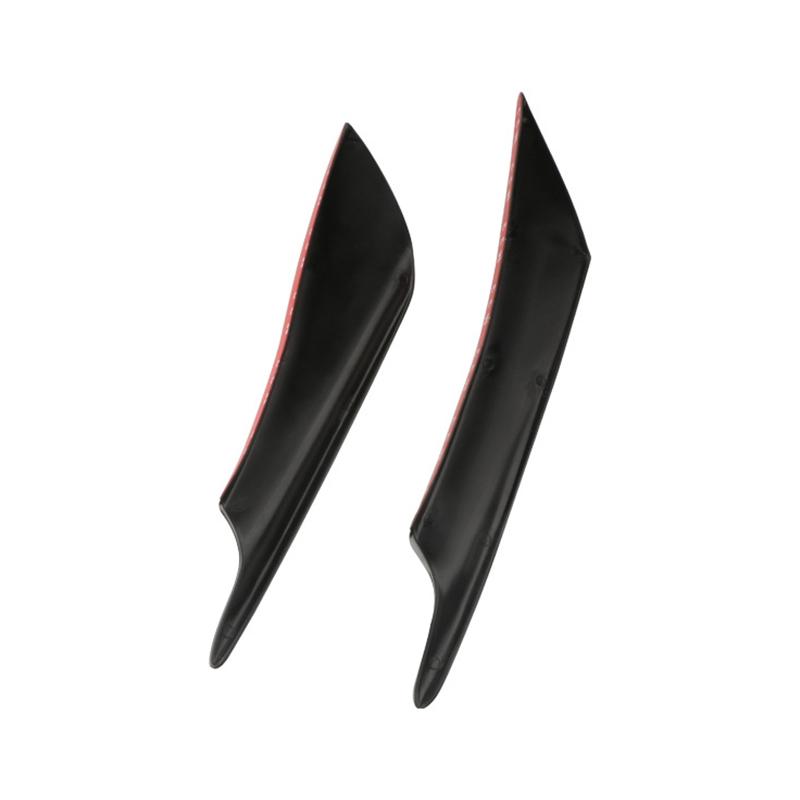 Front Bumper Side Canards Splitter Fins Universal Black Front Bumper Spoilers
