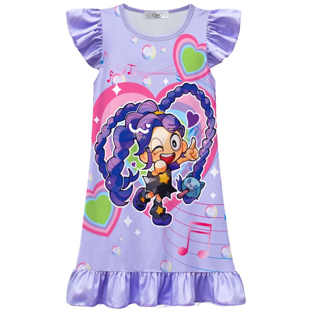 82635 Kids Girls Lily Lovebraids Pleat Cartoon Dress 110cm