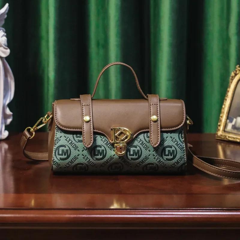 

Сумка-багет для девочек, повседневная сумка через плечо, ретро-цветная, маленькая сумка, мода для девочек, сотня