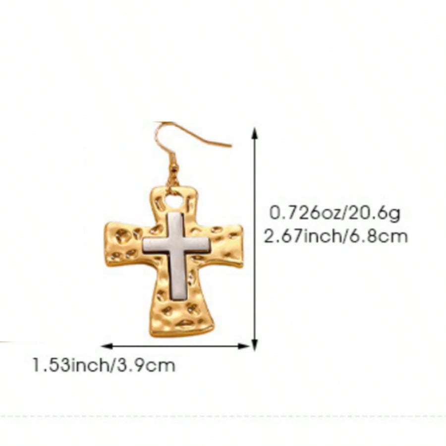 Ladies' Fashion Alloy Earrings Elegant Pearl Earrings Cross minimalist fashion lady's  High Quality