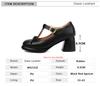 Fashion 2025 New High Heels Sweet Bow Pumps Shoes Women Platform Sandals Lolita Girls Cosplay Uniform Shoes Black Red Apricot Size33-43