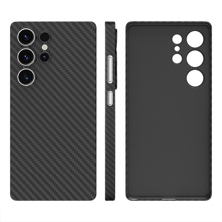 Suitable for Samsung S25ultra Ultra Thin Kevlar Carbon Fiber Pattern Pp Mobile Phone Case Full Inclusive S24