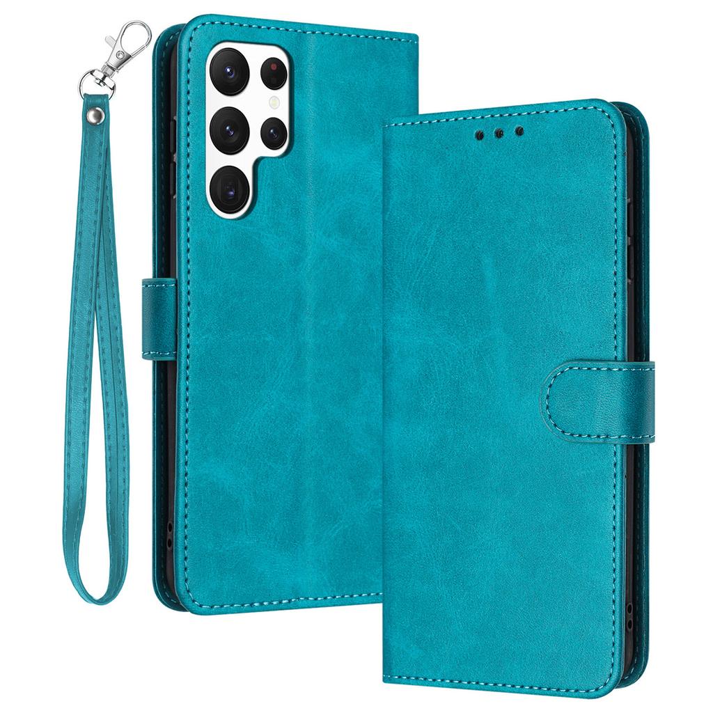 For Samsung Galaxy S25 Ultra Case Flip Stand PU Leather Wallet Phone Cover Calf Texture