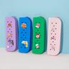 DIY silicone hole pencil bag, student creative cute pencil bag learning stationery storage bag stationery box