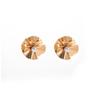 Exaggerated 3D Flower Pearl Earrings: Light Luxury, High-End Metal Style Studs