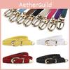 Trendy Women's Non-stretch Woven Belt With Decorative Gold Buckle For Casual And Formal Wear