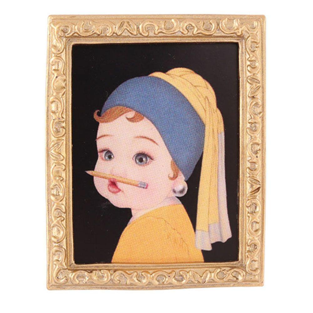 Mini Furniture Retro Frame Miniature Pictures Dolls Accessories Dollhouse Oil Painting Wall Mural