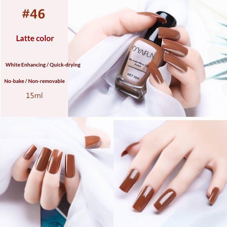 15ml New Non-Peelable No-Baking Micro-Glue Nail Polish with Glitter, Quick-Drying