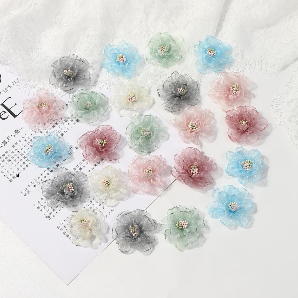 Plissierte Seide Lockige Blumen für DIY Kränze & Hochzeitsdekorationen