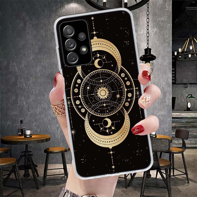 Moon Mystery Totem Witche Soft Phone Case For Samsung Galaxy A13 A14 A15 A16 A17 A53 A54 A55 A56 A57 A33 A34 A35 A36 A37 A23 A24