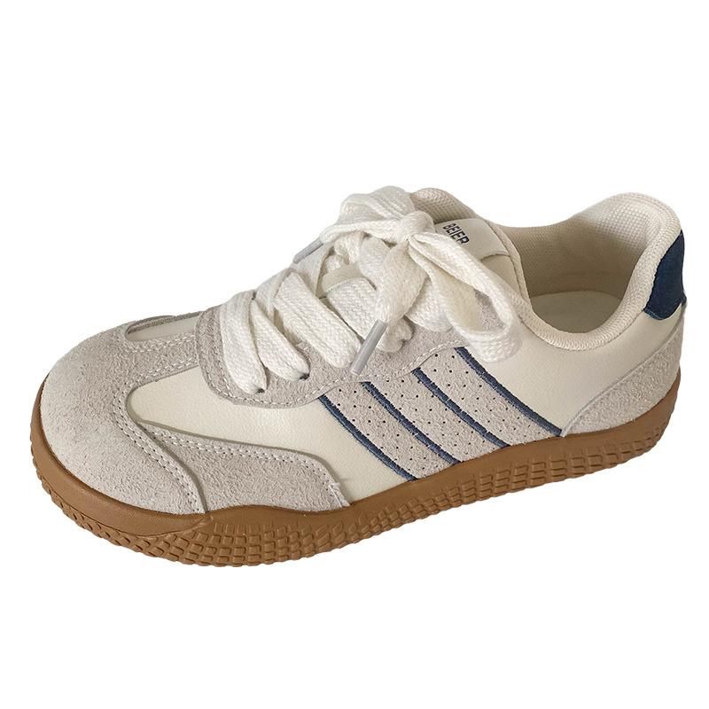 

BE-6768 Mango head platform German training shoes women s 2024 new retro niche design board shoes white shoes 40 бежевый