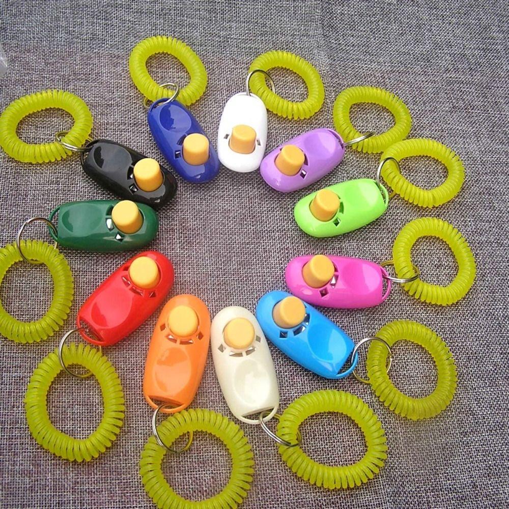 Multiple Colors Dog Clicker Toys Portable Pet Trainer Dog Whistle  Stop Barking Exercise