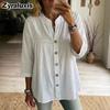New Spring/Summer Cotton Linen Shirt for Women, Fashion Casual Retro Vintage Art Style Pure Color Short Sleeve Top