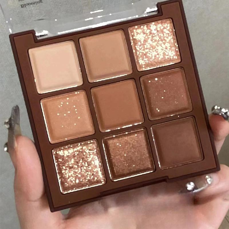 

9 цветов матовые мерцающие тени для век Pallete блестящие тени для век водостойкие стойкие пигменты для глаз тени для век красота макияж косметический