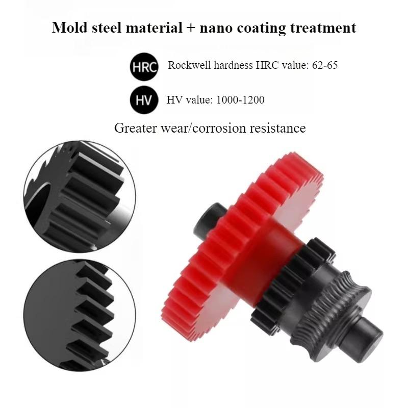 Anycubic Kobra3 Gehärteter Stahl DLC-Nanobeschichtetes Extruderzahnrad-Zuführkit