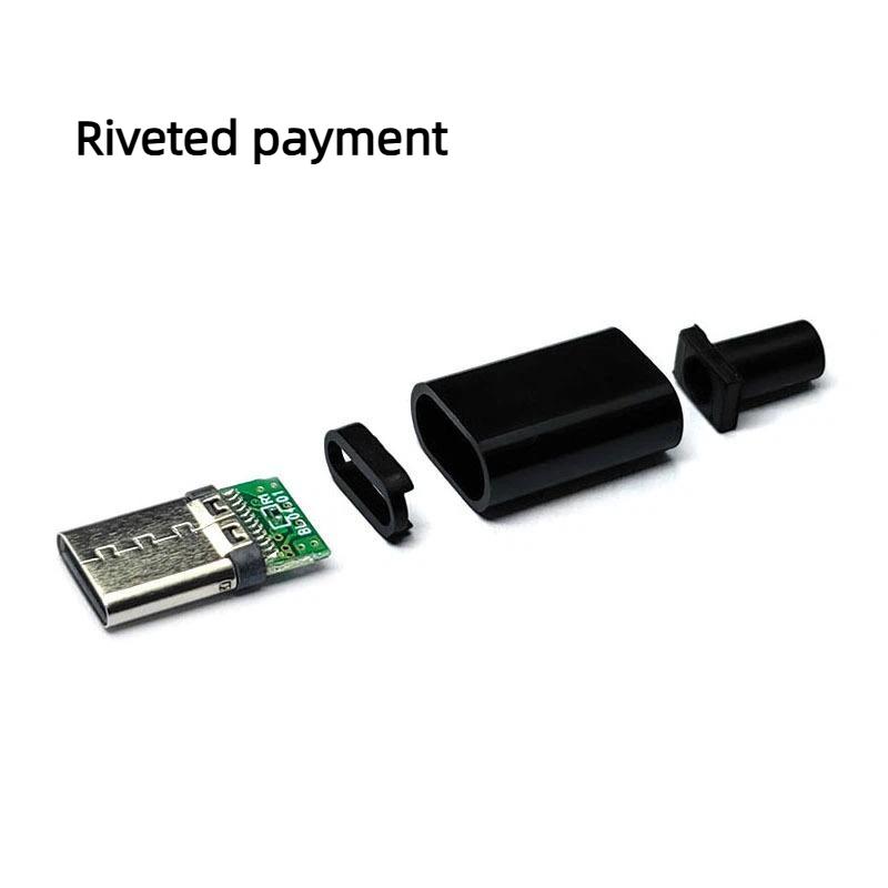 1 Set Electric Terminals Welding Diy Accessories Type C Usb 3.1 3A Fast Charging Usb Connectors Type C Connector Male Plug